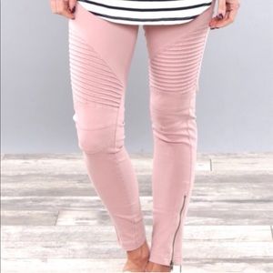 pink moto jeggings